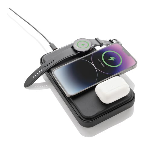 Estuche viaje reciclado RCS Swiss Peak con cargador 3 en 1 negro | sin montaje de publicidad | no disponible | no disponible