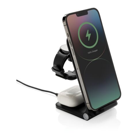 Cargador Terra 3 en 1 plegable RCS aluminio reciclable 15W negro | sin montaje de publicidad | no disponible | no disponible