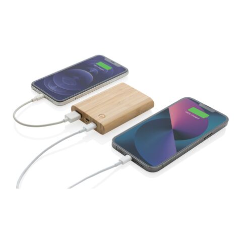 Powerbank de bambú certificado FSC de 5.000 mAh marron | sin montaje de publicidad | no disponible | no disponible