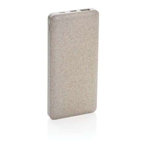 Powerbank 10.000 mAh de paja de trigo marrón | sin montaje de publicidad | no disponible | no disponible