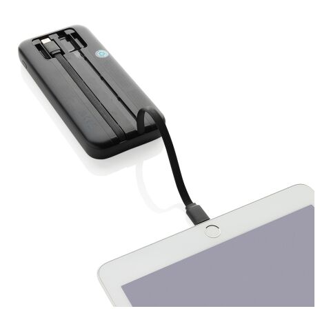 Powerbank Turbopack RCS 10.000 mAh cables integrados negro | sin montaje de publicidad | no disponible | no disponible