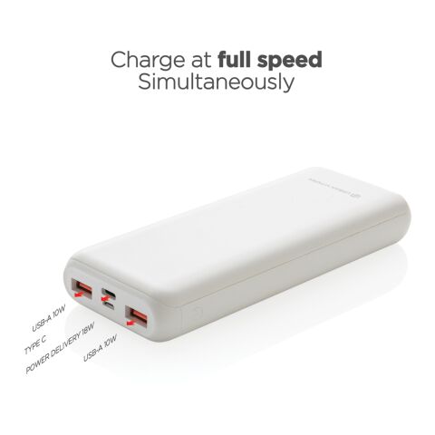 Powerbank Pasadena Urban Vitamin 20.000 mAh 18W PD blanco | sin montaje de publicidad | no disponible | no disponible