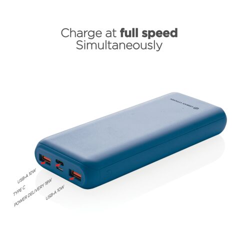 Powerbank Pasadena Urban Vitamin 20.000 mAh 18W PD azul | sin montaje de publicidad | no disponible | no disponible