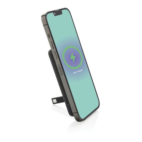 Powerbank magnático bambú Zen RCS rplastic 5.000 mAh negro | sin montaje de publicidad | no disponible | no disponible