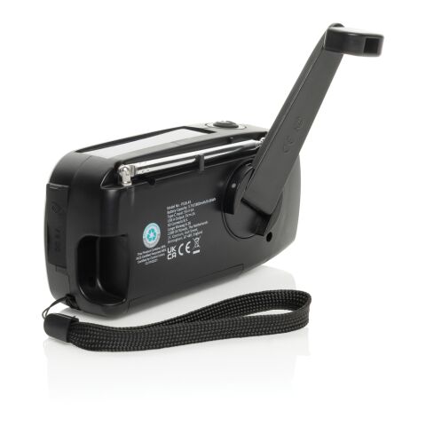 Radio de emergencia plástico reciclado RescueWave RCS negro | sin montaje de publicidad | no disponible | no disponible