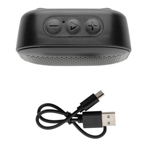 Altavoz Soundbox 3W de plástico reciclado RCS negro | sin montaje de publicidad | no disponible | no disponible