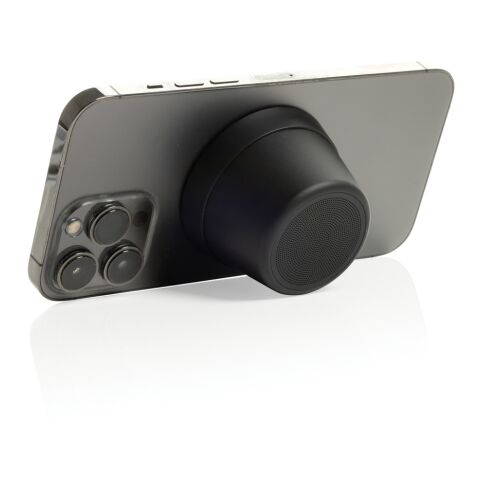 Altavoz magnético 5W de aluminio reciclado Nivio RCS negro | sin montaje de publicidad | no disponible | no disponible