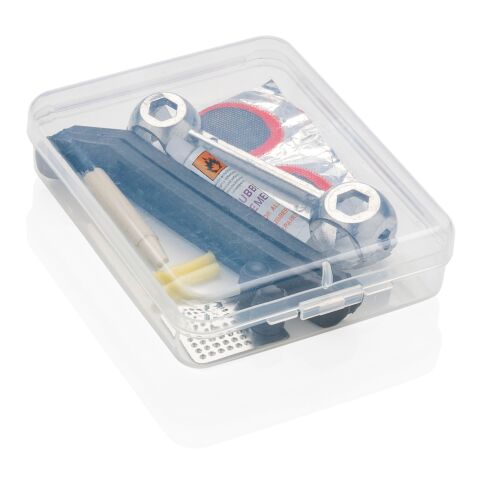 Kit de reparación de bicicletas compacto blanco-negro | sin montaje de publicidad | no disponible | no disponible