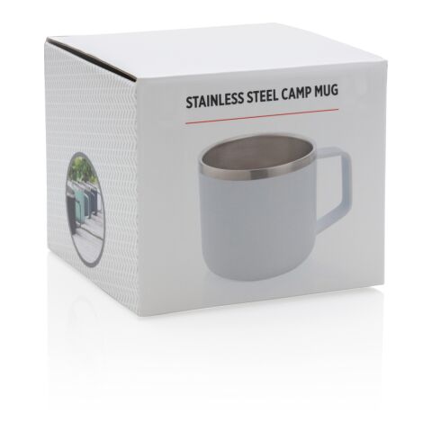 Taza de acero inoxidable blanco | sin montaje de publicidad | no disponible | no disponible