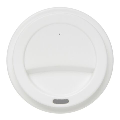 Taza de café reutilizable con tapa de rosca 350ml blanco