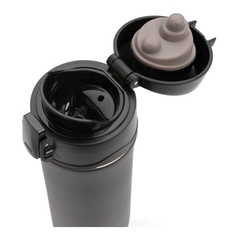 Taza metálica al vacío con cierre fácil negro | sin montaje de publicidad | no disponible | no disponible