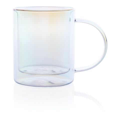 Taza de lujo de vidrio galvanizado de doble pared blanco | sin montaje de publicidad | no disponible | no disponible