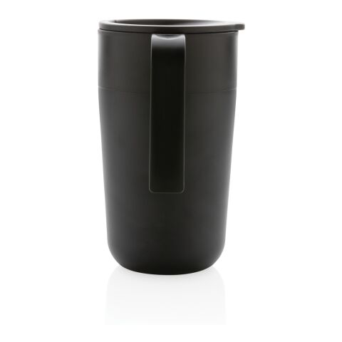 Taza con asa de PP y SS Reciclado GRS negro | sin montaje de publicidad | no disponible | no disponible