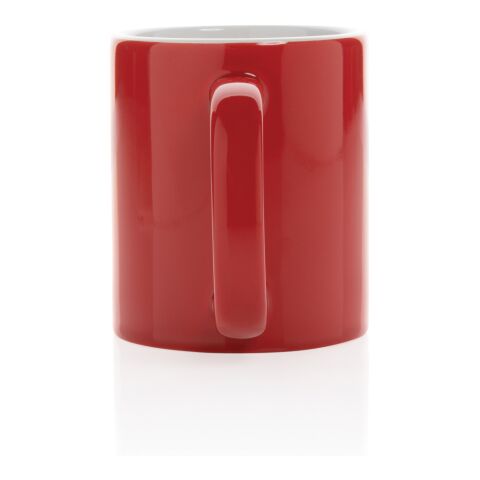 Taza básica de cerámica rojo | sin montaje de publicidad | no disponible | no disponible
