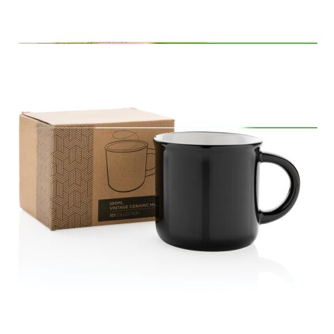 Taza de cerámica vintage negro-blanco | sin montaje de publicidad | no disponible | no disponible