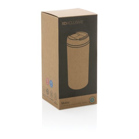 Taza Metro RCS de acero inoxidable reciclado blanco | sin montaje de publicidad | no disponible | no disponible