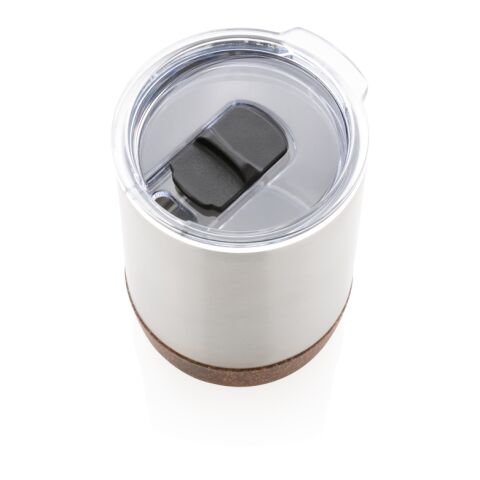 Taza de café al vacío pequeña de corcho RCS Re-steel plata | sin montaje de publicidad | no disponible | no disponible