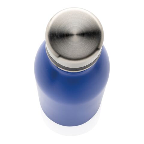 Botella de agua de lujo de acero inoxidable reciclado RCS azul | sin montaje de publicidad | no disponible | no disponible