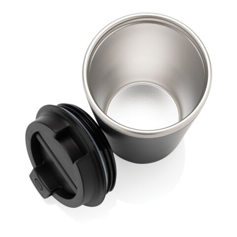 Taza de doble pared reciclado RCS Java 350 ml negro | sin montaje de publicidad | no disponible | no disponible