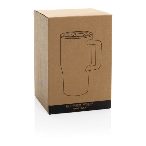 Taza cerámica de lujo 490 ml negro | sin montaje de publicidad | no disponible | no disponible