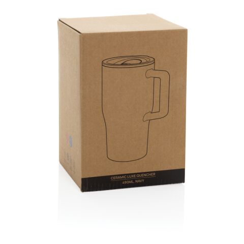 Taza cerámica de lujo 490 ml azul marino | sin montaje de publicidad | no disponible | no disponible