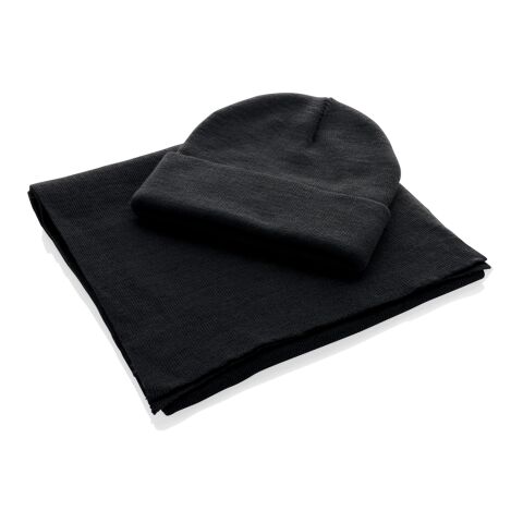 Bufanda Elles AWARE™ Polylana® 180x30cm negro | sin montaje de publicidad | no disponible | no disponible | no disponible