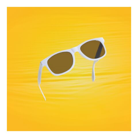Gafas de sol de plástico PP reciclado GRS blanco | sin montaje de publicidad | no disponible | no disponible