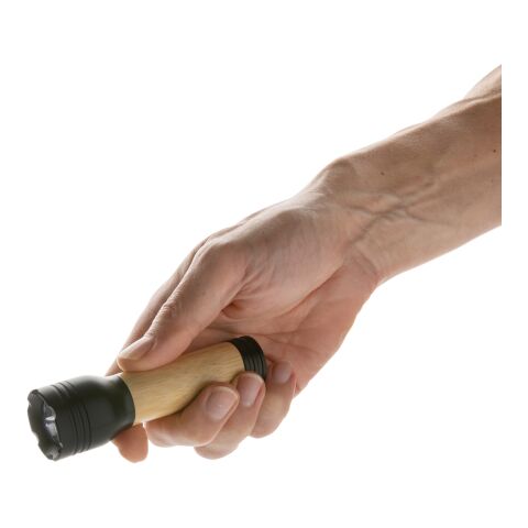 Linterna Lucid bambú y plástico reciclado certificación RCS negro-marron | sin montaje de publicidad | no disponible | no disponible