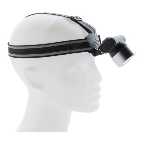 Linterna de cabeza Everest plata-negro | sin montaje de publicidad | no disponible | no disponible