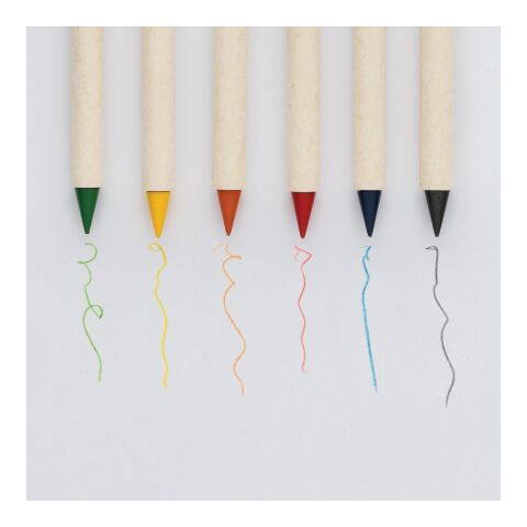 Set 6 lápices de colores Micki GRS infinity blanco | sin montaje de publicidad