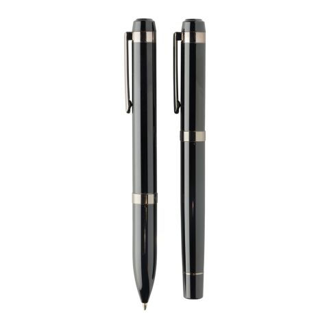 Set de bolígrafos Swiss Peak OSLO acero inoxidable reciclado negro