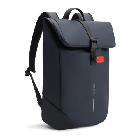 Mochila urbana resistente al agua con solapa azul marino jaspeado-negro | sin montaje de publicidad | no disponible | no disponible