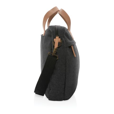 Maletín para portátil de lona reciclada Impact AWARE™ 16oz. negro | sin montaje de publicidad | no disponible | no disponible | no disponible