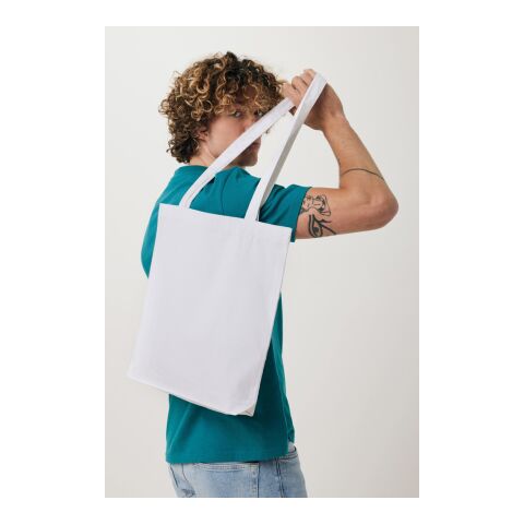 Bolsa de algodón reciclado Impact Aware ™ blanco | sin montaje de publicidad | no disponible | no disponible | no disponible