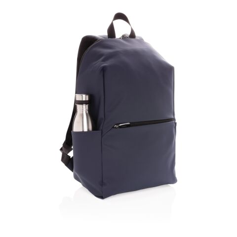 Mochila para portátil 15.6&quot; de PU azul | sin montaje de publicidad | no disponible | no disponible