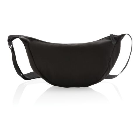 Bolsa bandolera Crescent AWARE™ de RPET negro | sin montaje de publicidad | no disponible | no disponible | no disponible