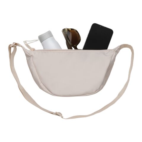 Bolsa bandolera Crescent AWARE™ de RPET gris | sin montaje de publicidad | no disponible | no disponible | no disponible
