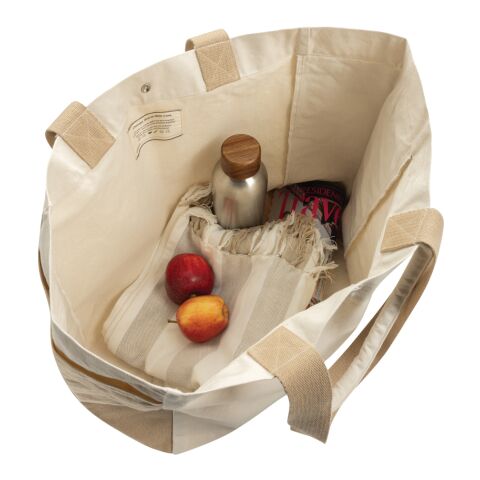 Bolsa de compra BEAU AWARE™ de lona reciclada 400 g/m² blanco