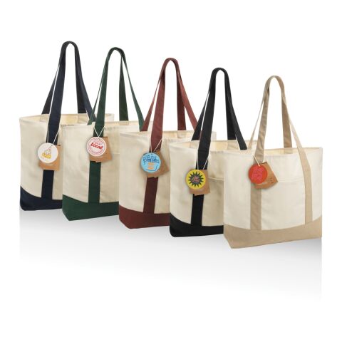 Bolsa tela de algodón reciclado 350 g/m² SHOP LOCAL AWARE™ rojo burdeos
