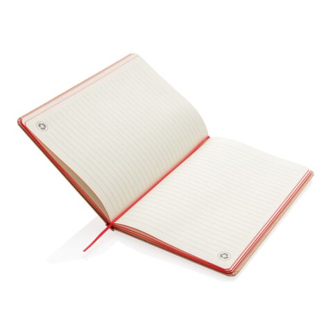 Libreta A5 ecológica de kraft rojo | sin montaje de publicidad | no disponible | no disponible