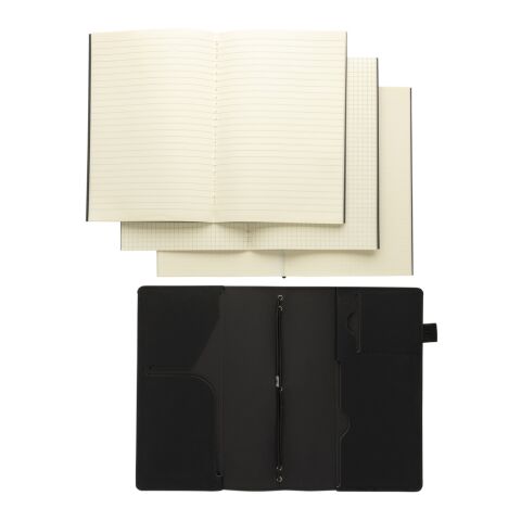 Cuaderno recargable PU 3 en 1 para notas diarias negro | sin montaje de publicidad | no disponible | no disponible