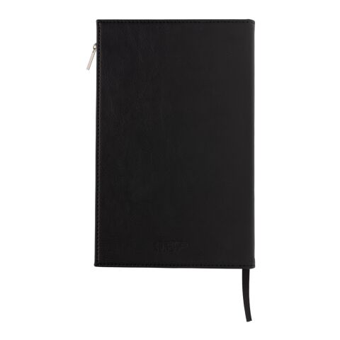 Libreta Swiss Peak A5 portátil de PU con cremallera negro | sin montaje de publicidad | no disponible | no disponible