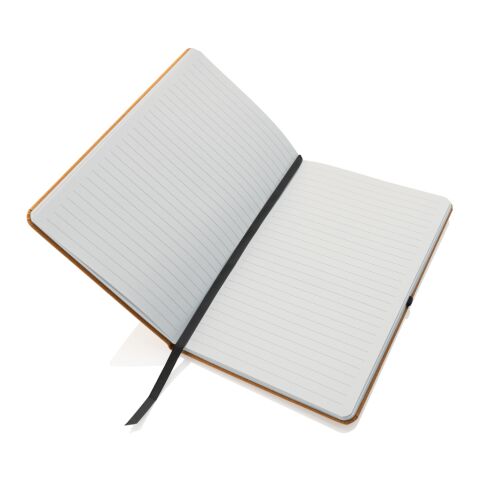 Libreta A5 de cuero reciclado de tapa dura marrón | sin montaje de publicidad | no disponible | no disponible