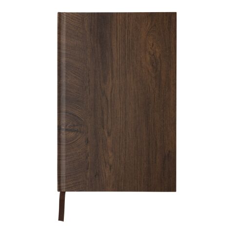 Libreta A5 con estampado de madera Kavana marrón oscuro | sin montaje de publicidad | no disponible | no disponible