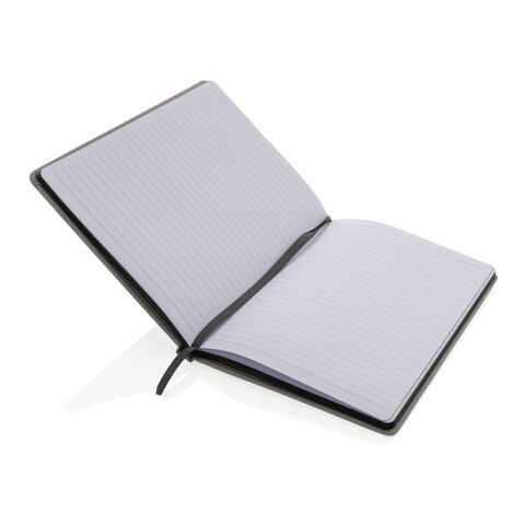 Libreta A5 RPET con certificación GRS gris-negro | sin montaje de publicidad | no disponible | no disponible