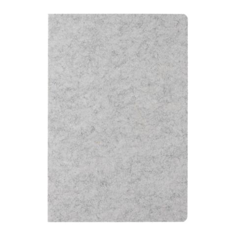 Cuaderno A5 de fieltro reciclado certificado Phrase GRS gris | sin montaje de publicidad | no disponible | no disponible