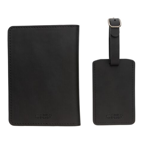 Set de regalo de viaje de PU reciclado Swiss Peak GRS negro | sin montaje de publicidad | no disponible | no disponible