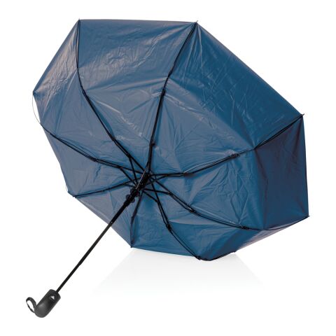 Mini paraguas 21&quot; de 190T RPET bicolor Impact AWARE ™ azul | sin montaje de publicidad | no disponible | no disponible