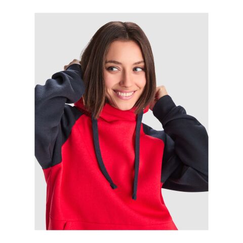 Sudadera con capucha bicolor unisex "Badet" Negro intenso-Gris Mezcla | 2XL