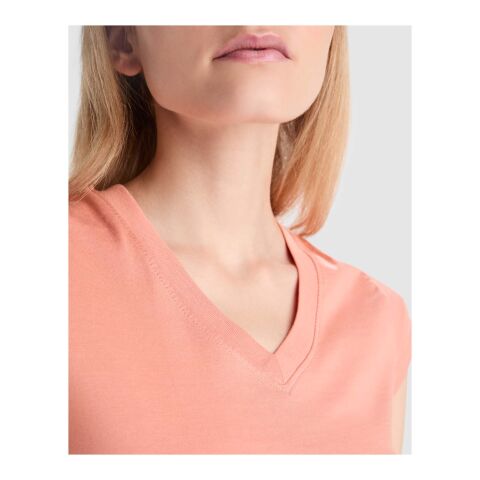 Camiseta de cuello de pico de manga corta para mujer "Victoria" Estándar | Rojo | L | sin montaje de publicidad | no disponible | no disponible | no disponible